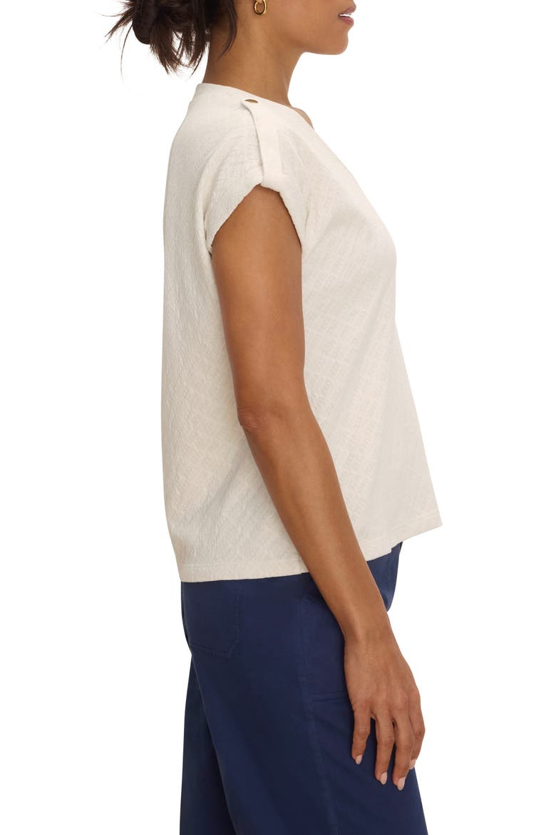 Lace Knit Cap Sleeve T-Shirt, Alternate, color, CLASSIC CREAM