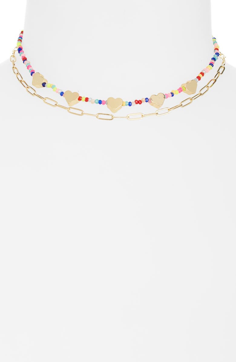 BP. Beaded Set of 2 Necklaces, Alternate, color, 