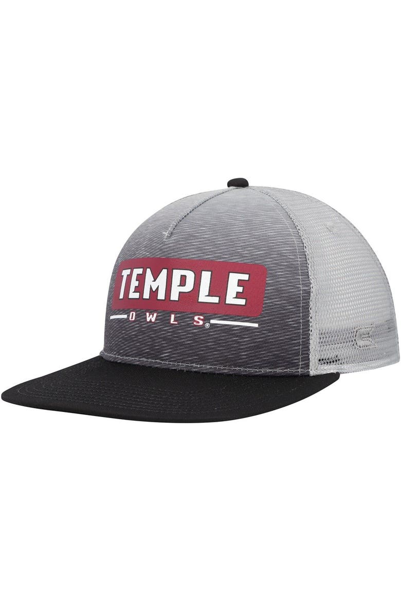 Men's Colosseum Gray Temple Owls Snapback Hat, Main, color, Gray