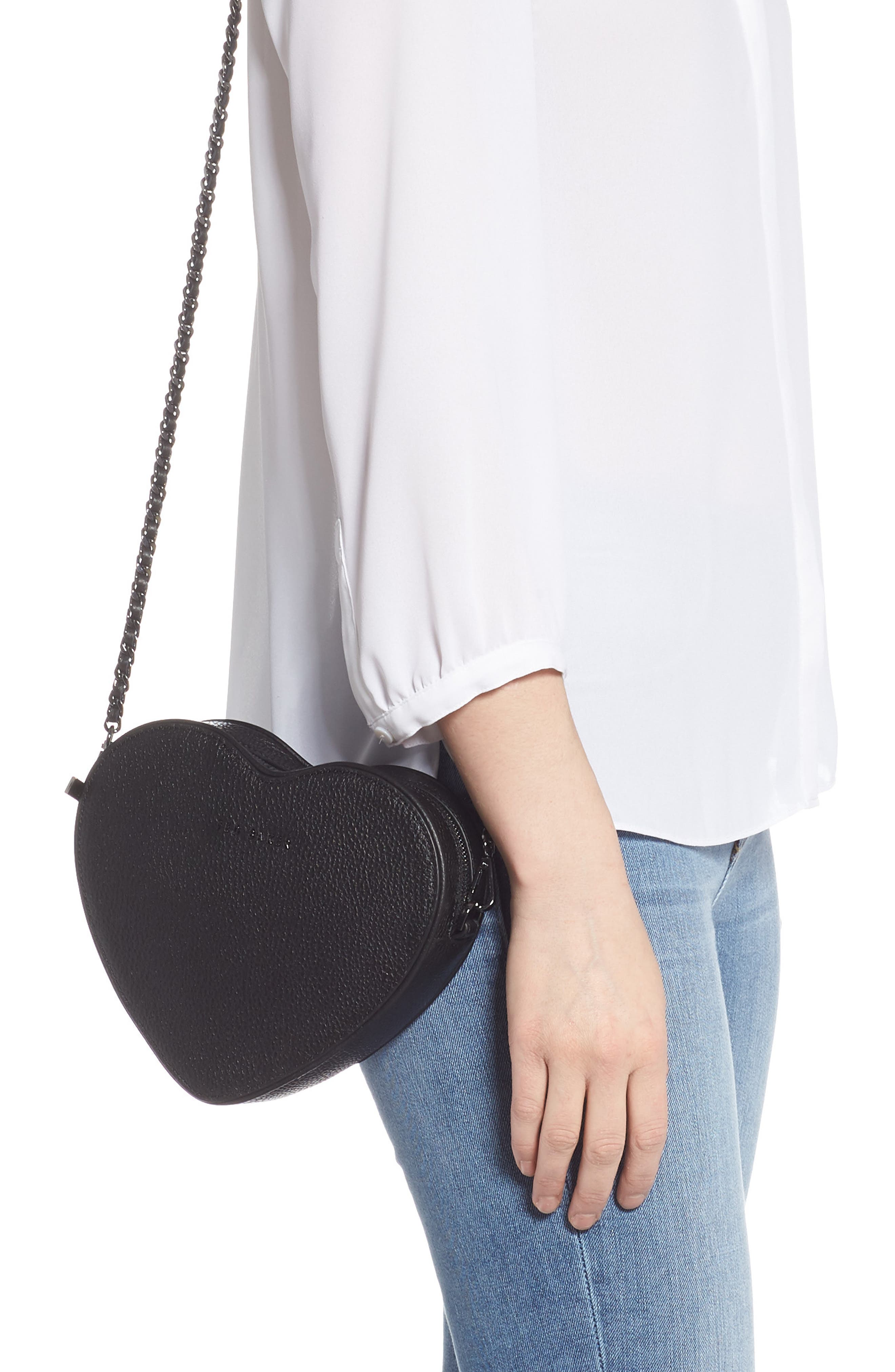 Amellie Leather Crossbody Bag, Alternate, color, BLACK