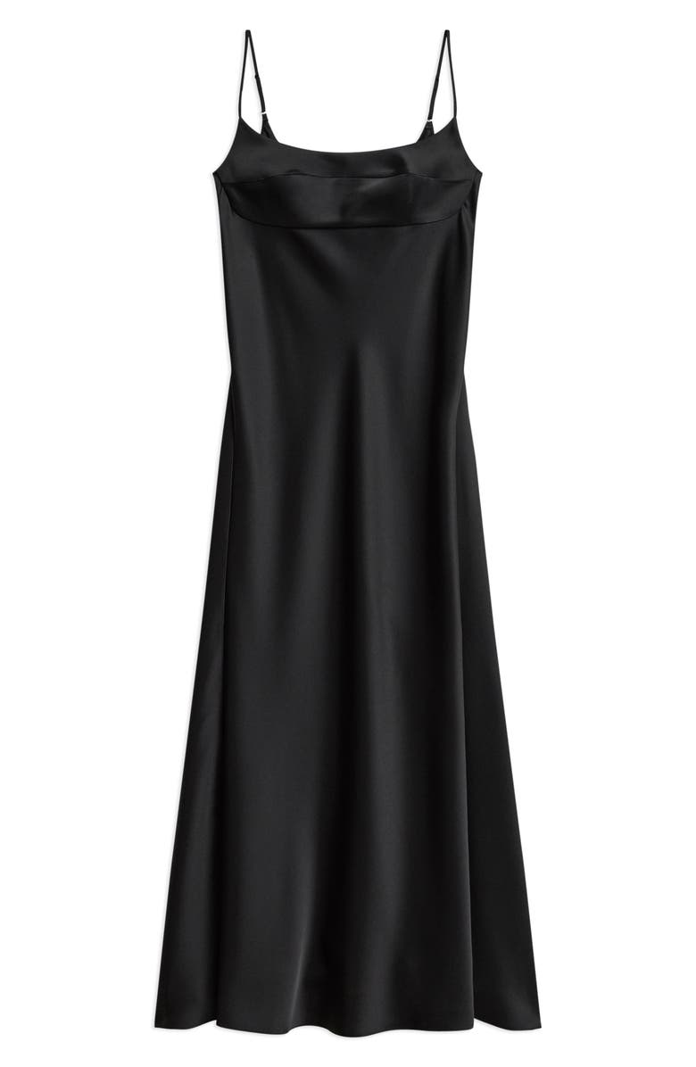 Theory Satin Slipdress, Alternate, color, Black