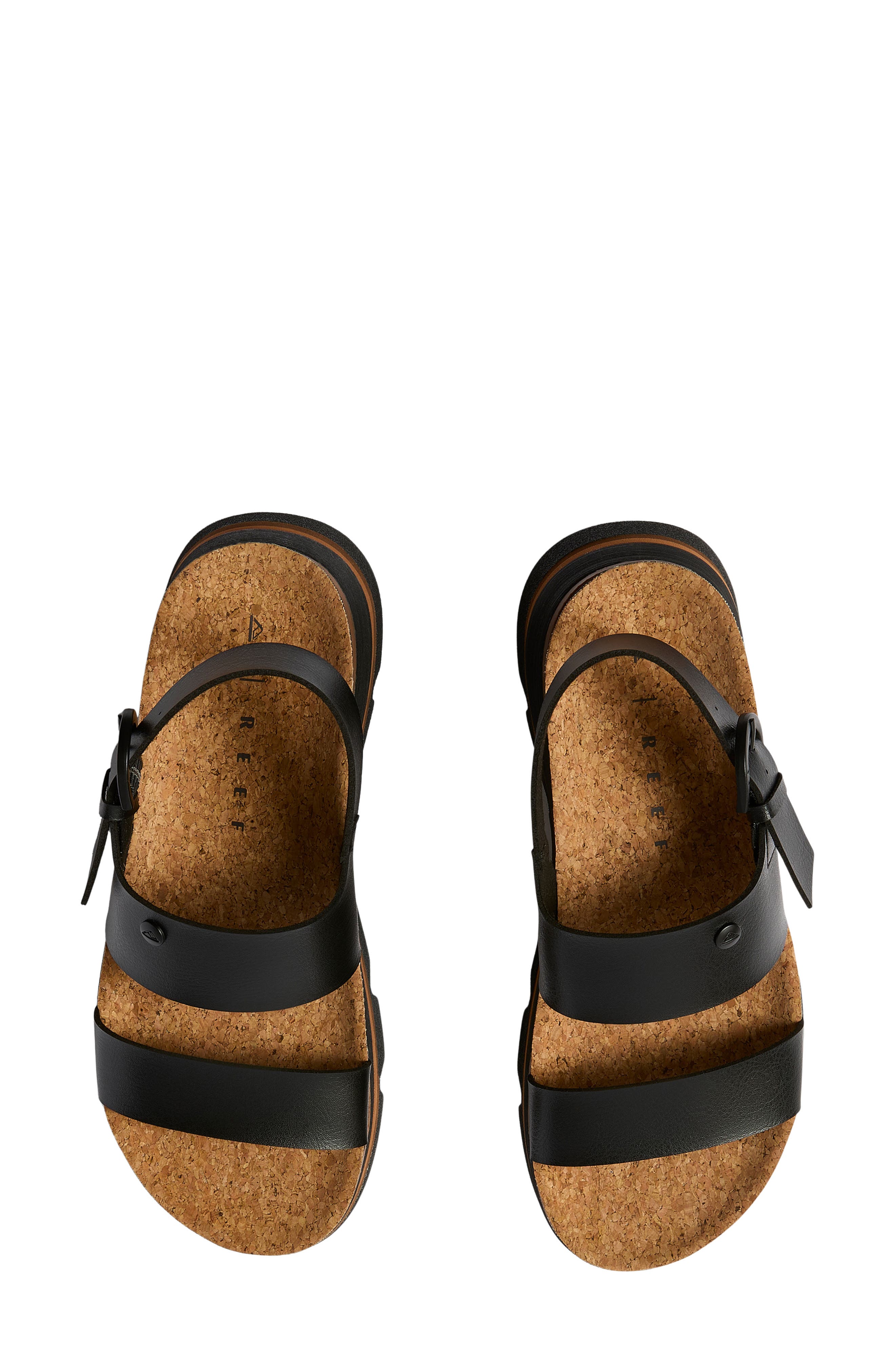 Reef Vista Luxe Liah Slingback Platform Sandal, Alternate, color, Black