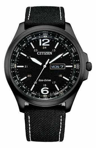 Eco-Drive Nylon Strap Watch, 44mm
