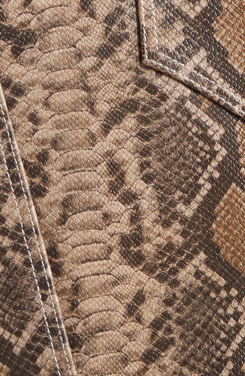 MIDNIGHT RODEO Tombstone Snakeskin Embossed Leather Vest, Alternate, color, Snakeskin Print