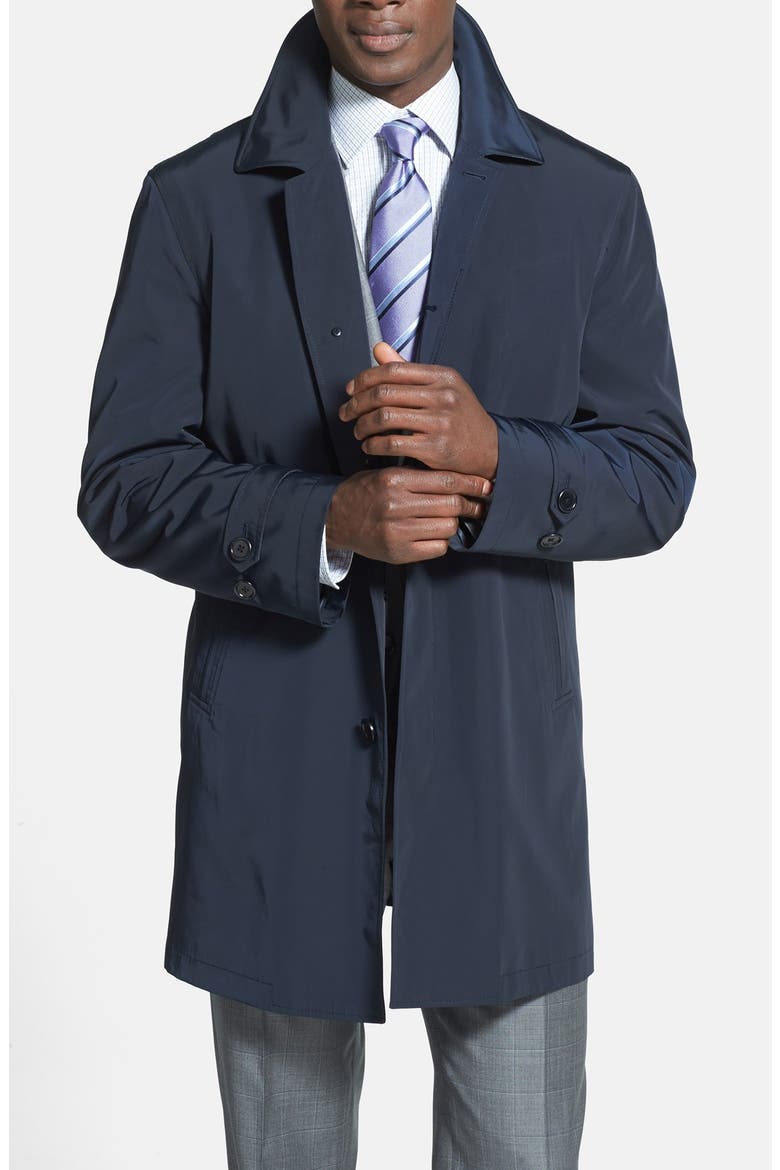 Classic Fit Raincoat, Alternate, color, NAVY