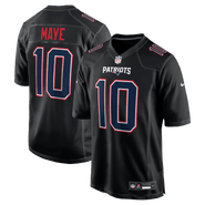 Nike Men's Nike Drake Maye Carbon Black New England Patriots Fashion Game Jersey