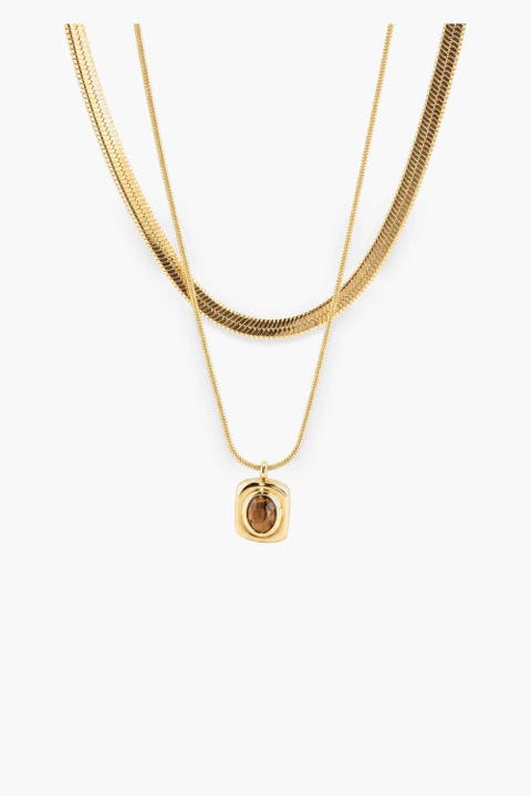 Eve Layered Necklace - Tiger's Eye