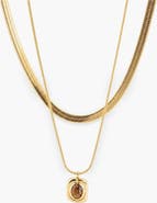 Meideya Eve Layered Necklace - Tiger's Eye