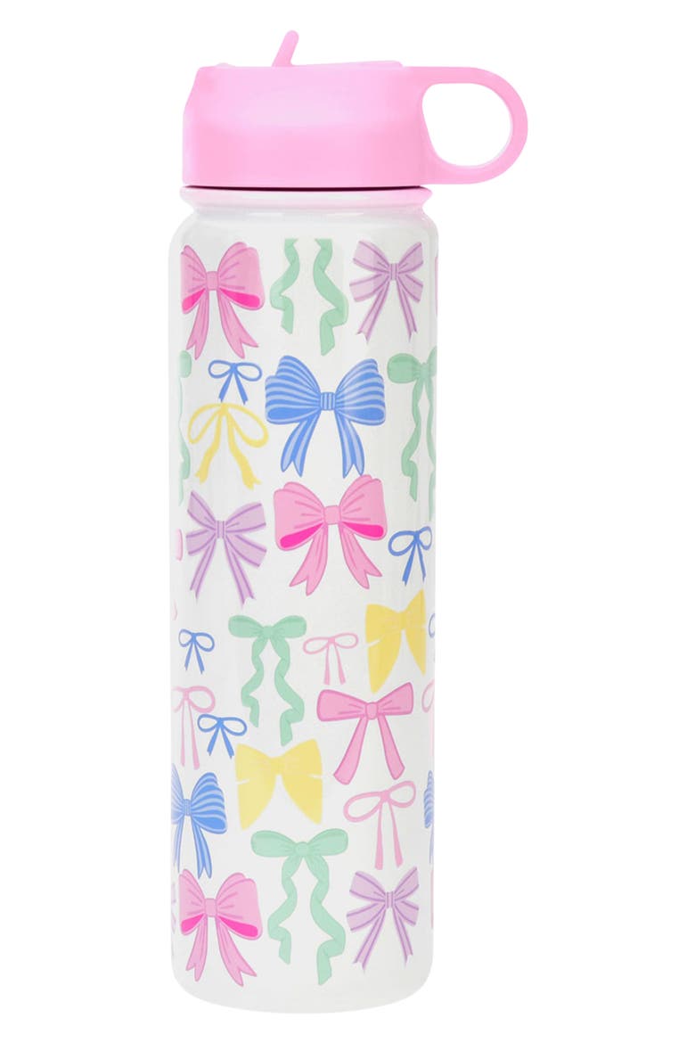 Kids' Pretty Bows Insulated Water Bottle, Alternate, color, PINK MULTI