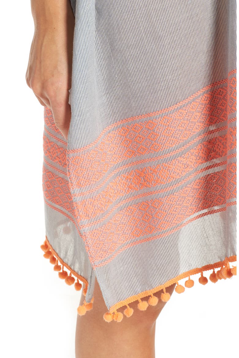 Pom Cover-Up Caftan, Alternate, color, LIGHT SHADOW