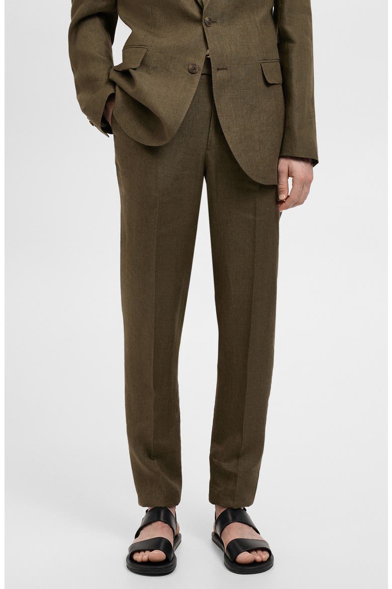 Slim Fit Suit Pants, Main, color, KHAKI GREEN