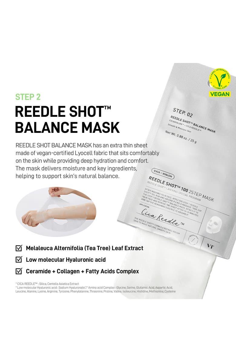 VT COSMETICS Reedle Shot 100 2-Step Mask, Alternate, color, Silver