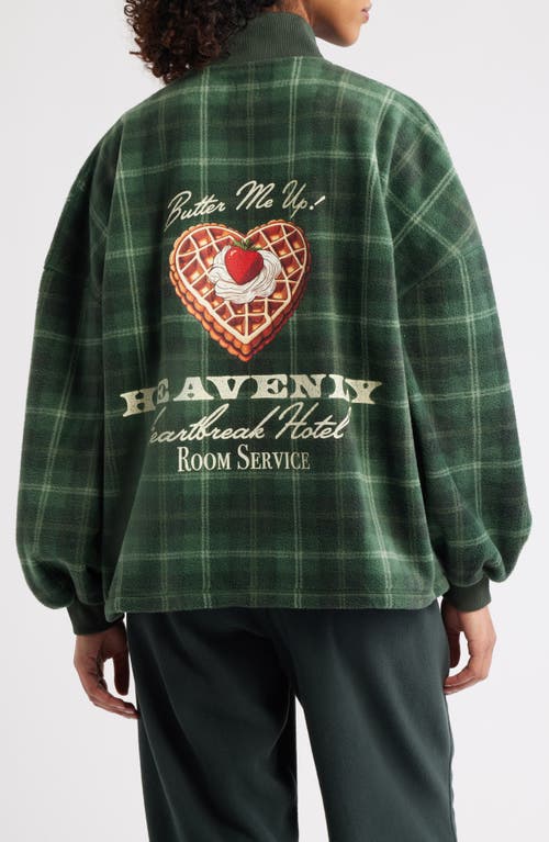 Boys Lie Heavenly Logo Detail Half-zip Pullover In Green