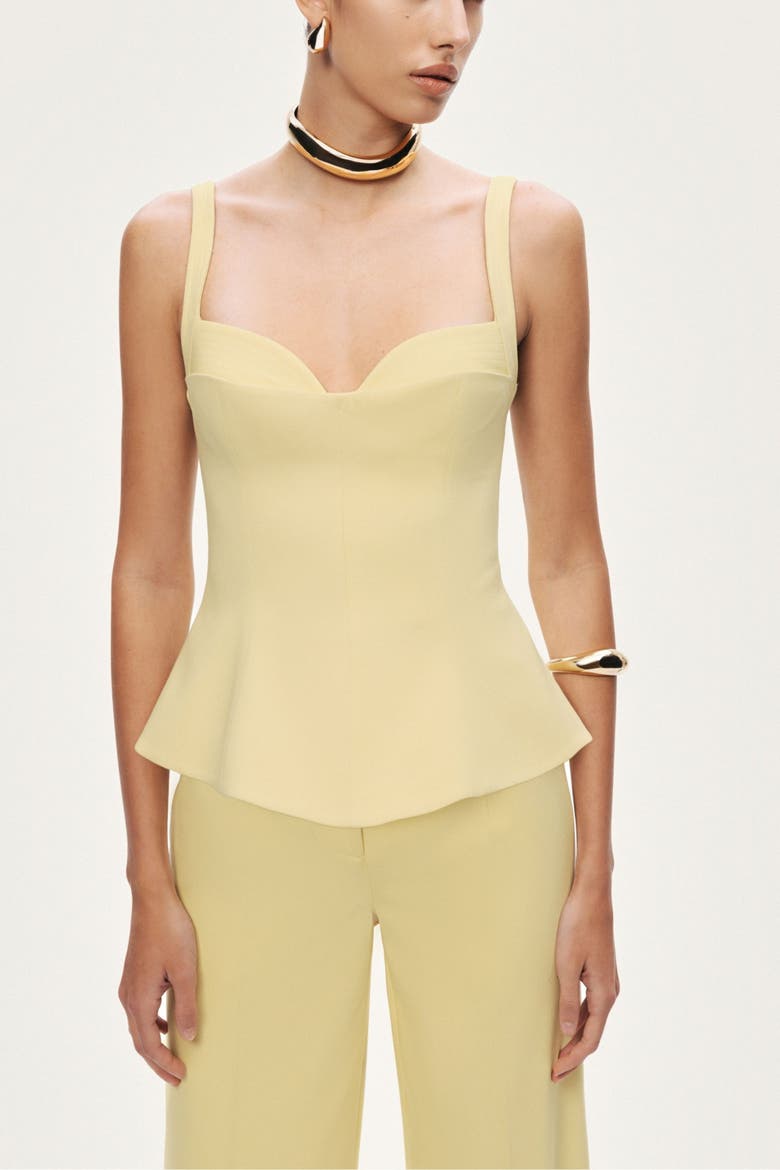 Strappy Sculpted Bustier, Main, color, Yellow