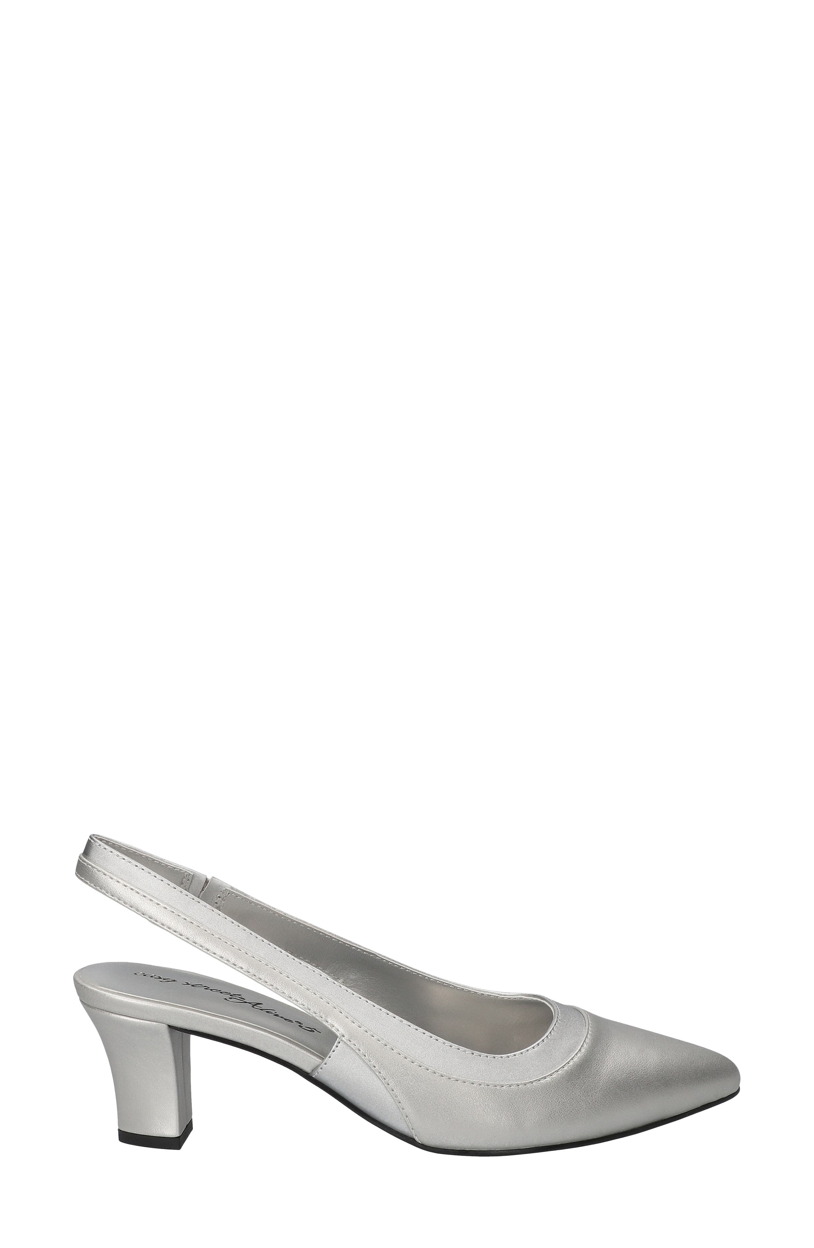 EASY STREET Dessa Slingback Pointed Toe Pump, Alternate, color, Silver