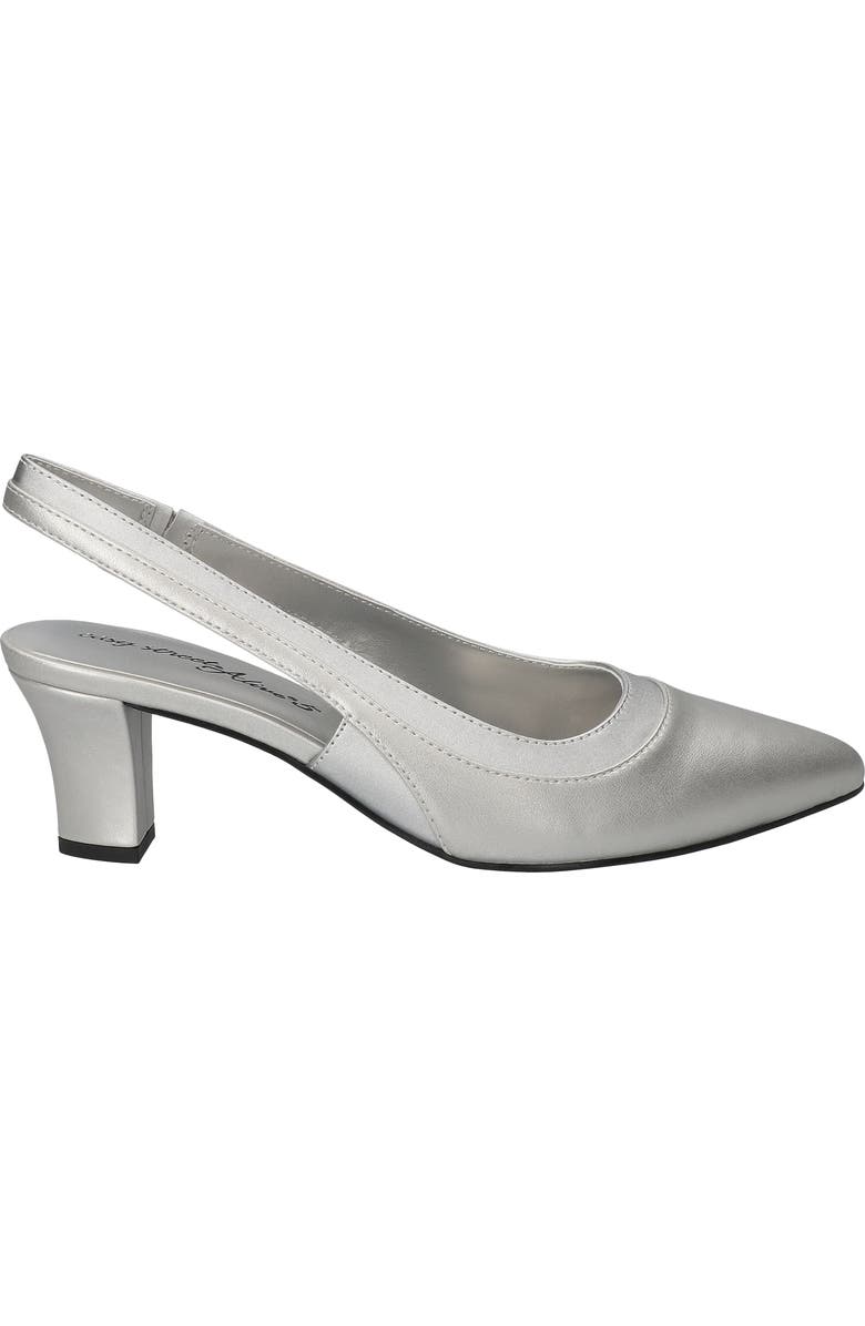 EASY STREET Dessa Slingback Pointed Toe Pump, Alternate, color, Silver