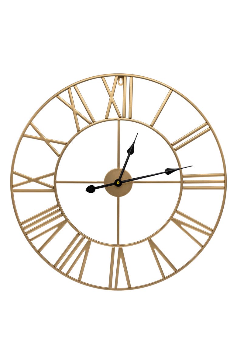 SORBUS Decorative Wall Clock, Main, color, Gold