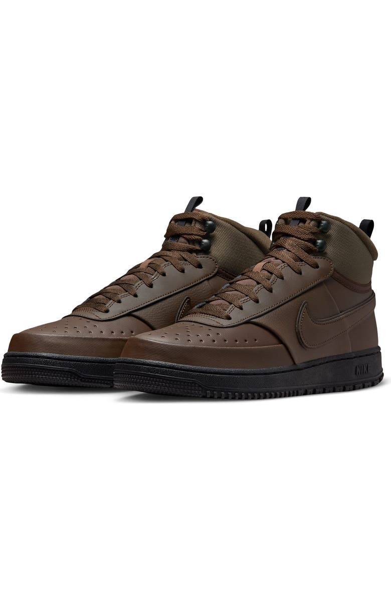 Nike Court Vision Mid Winter Sneaker, Main, color, Dark Hazel/ Black