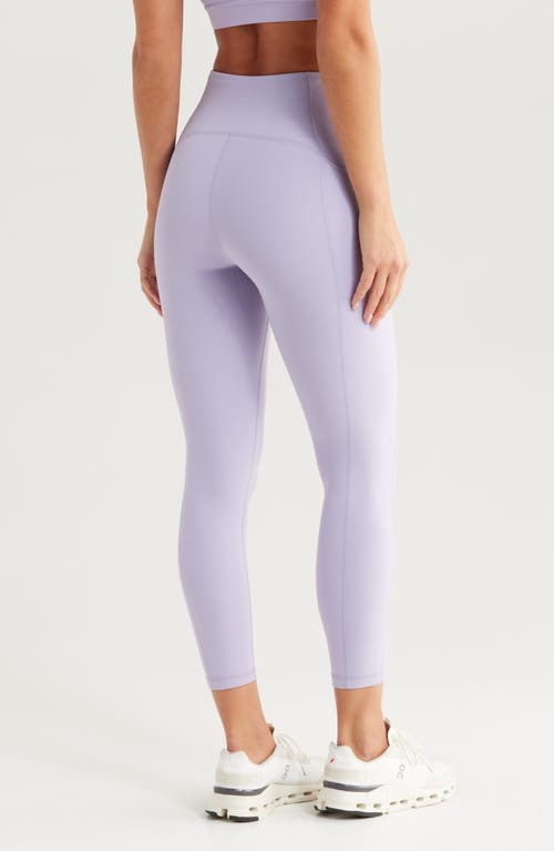 Zella Studio Luxe High Waist Pocket 7/8 Leggings In Purple Heirloom