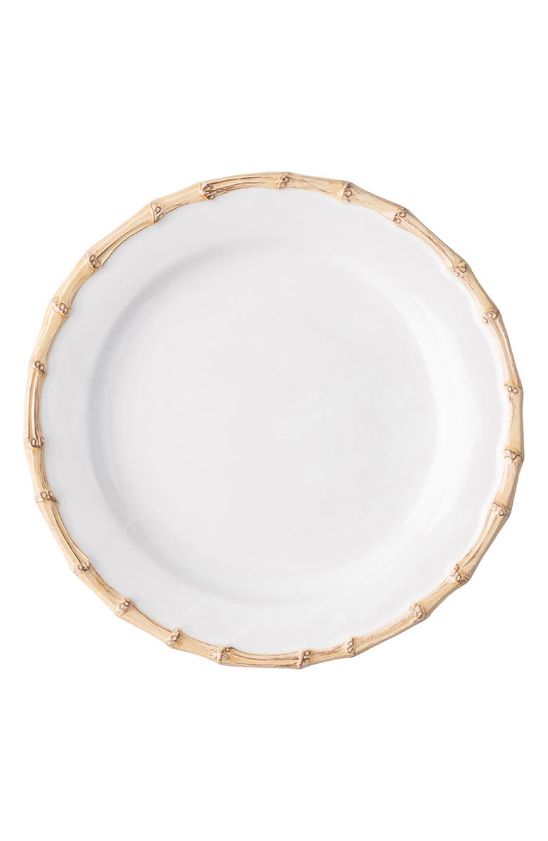 Juliska Bamboo Ceramic Dinner Plate, Main, color, Natural