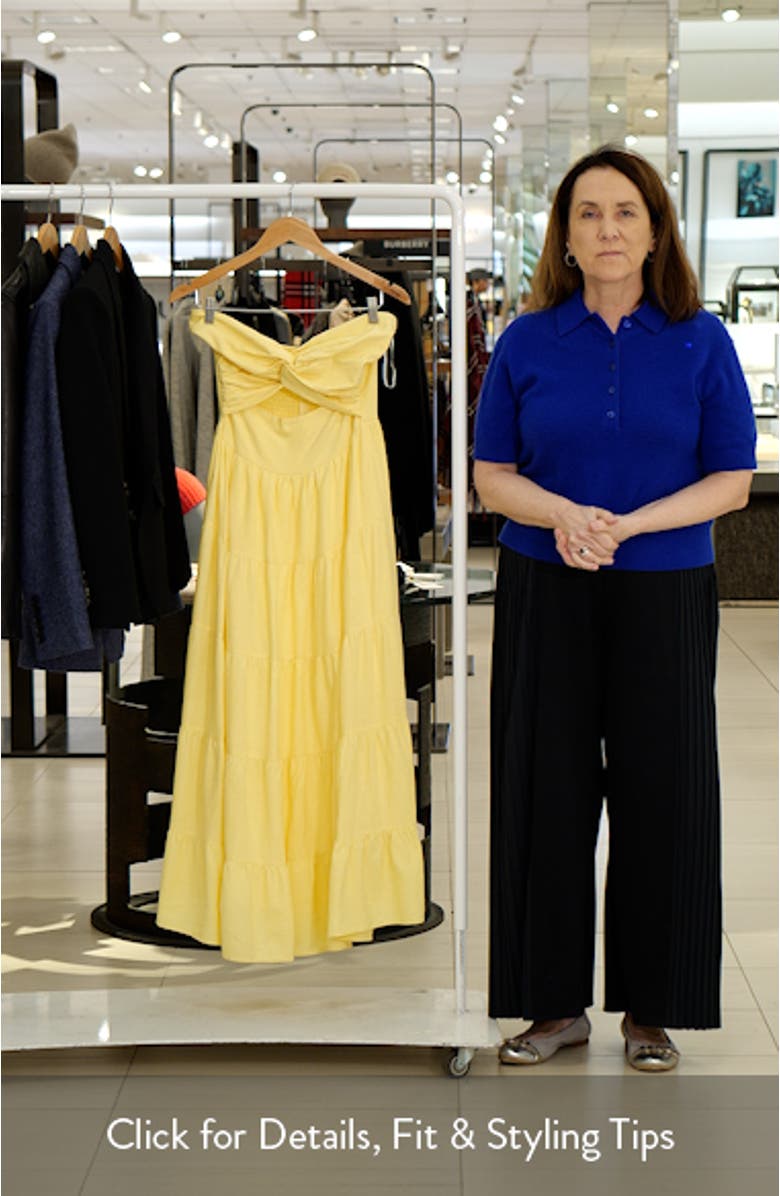 Sitara Tiered Strapless Maxi Dress, sales video thumbnail