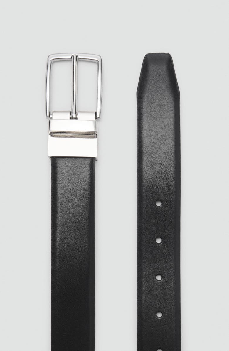 MANGO Reversible Leather Belt, Alternate, color,