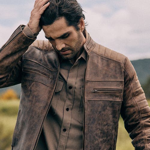 Last Wolf Death Valley Racer Jacket In Brown