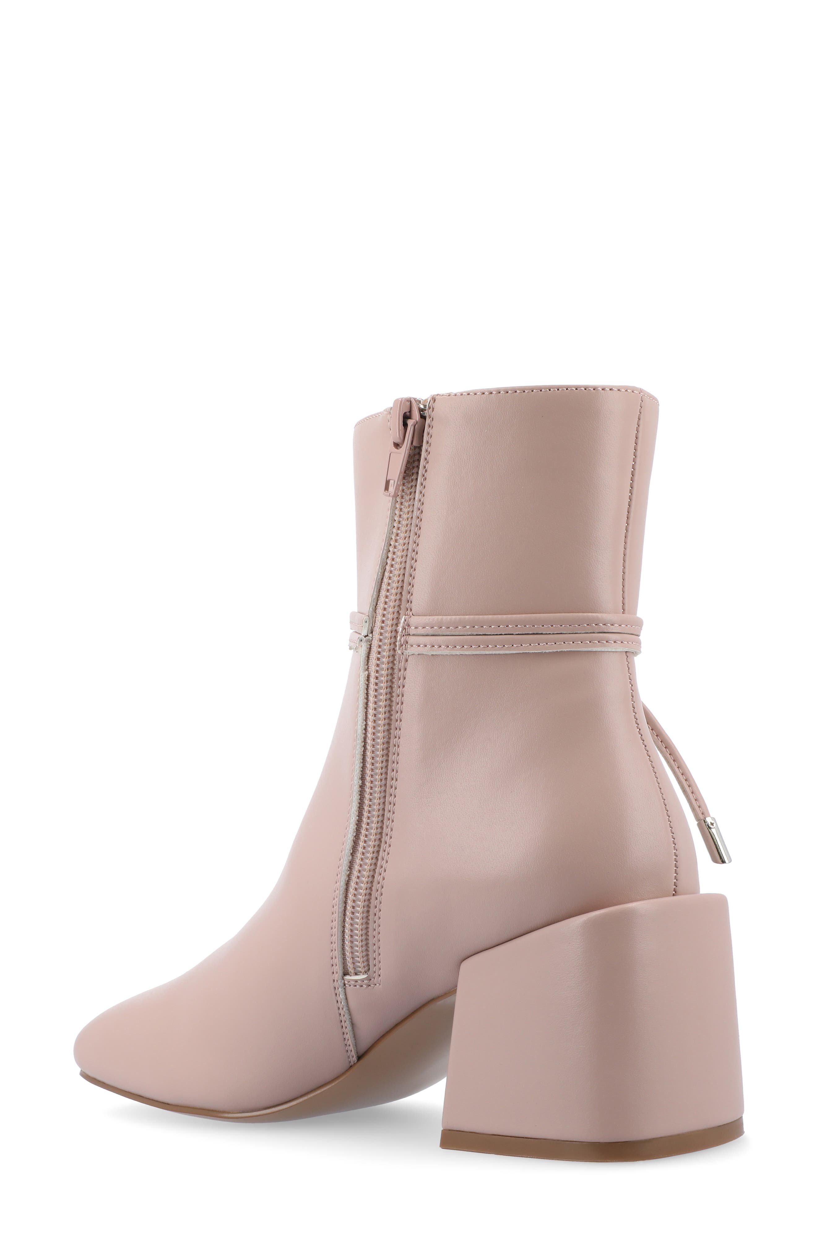 Journee Collection Beverly Block Heel Bootie, Alternate, color, Blush