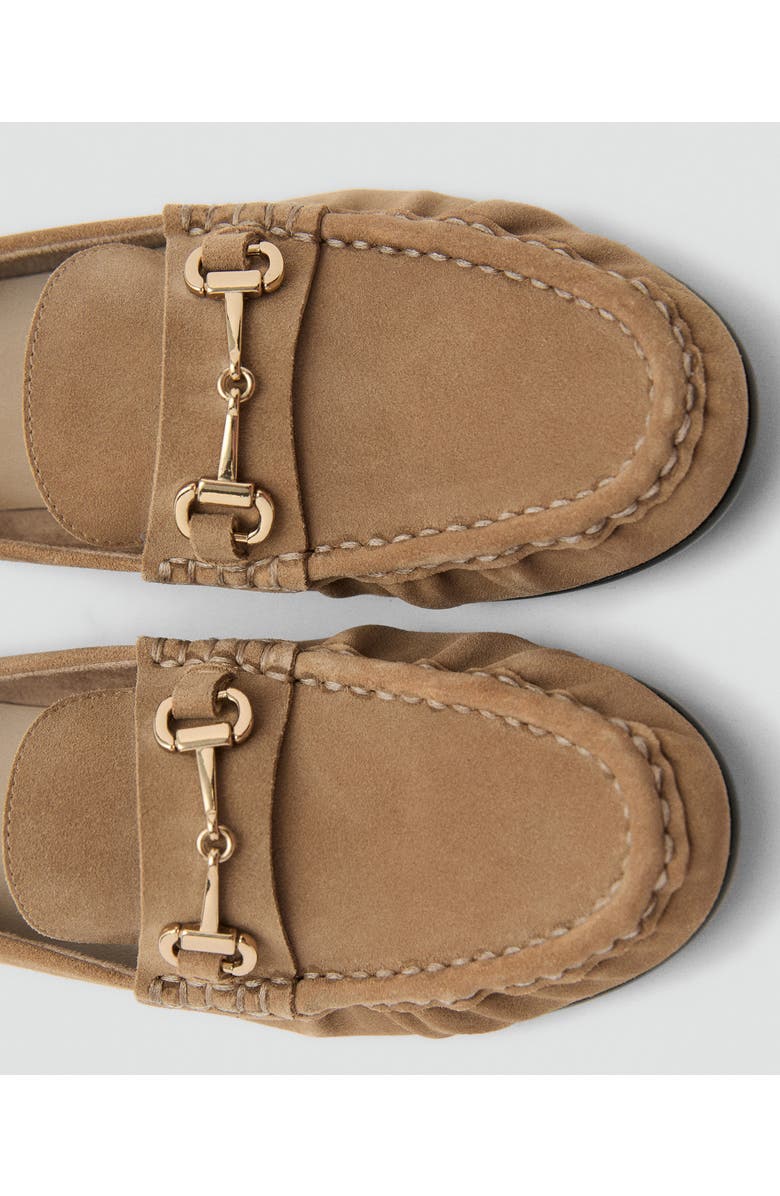 MANGO Suede Bit Loafer, Alternate, color, Medium Brown