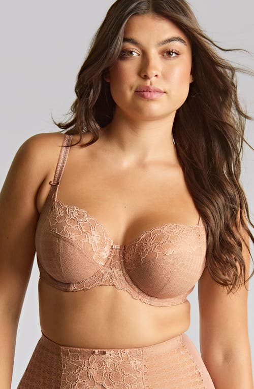Panache Envy Underwire Stretch Lace Side Support Bra In Neutral