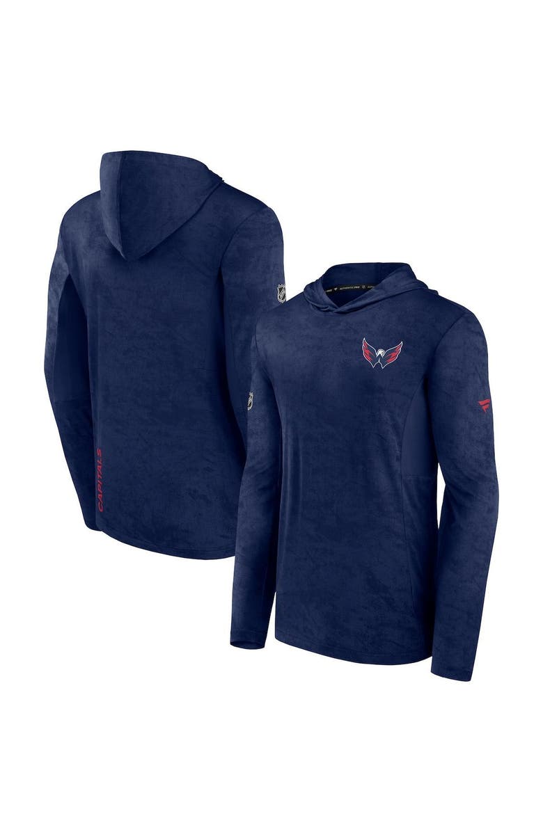 FANATICS Men's Fanatics Branded Navy Washington Capitals Authentic Pro Rink Camo Pullover Hoodie, Alternate, color,