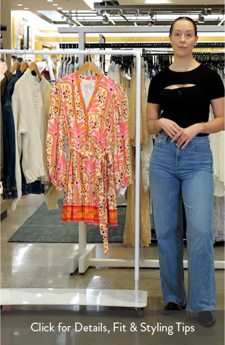 Printed Long Sleeve Dress, sales video thumbnail