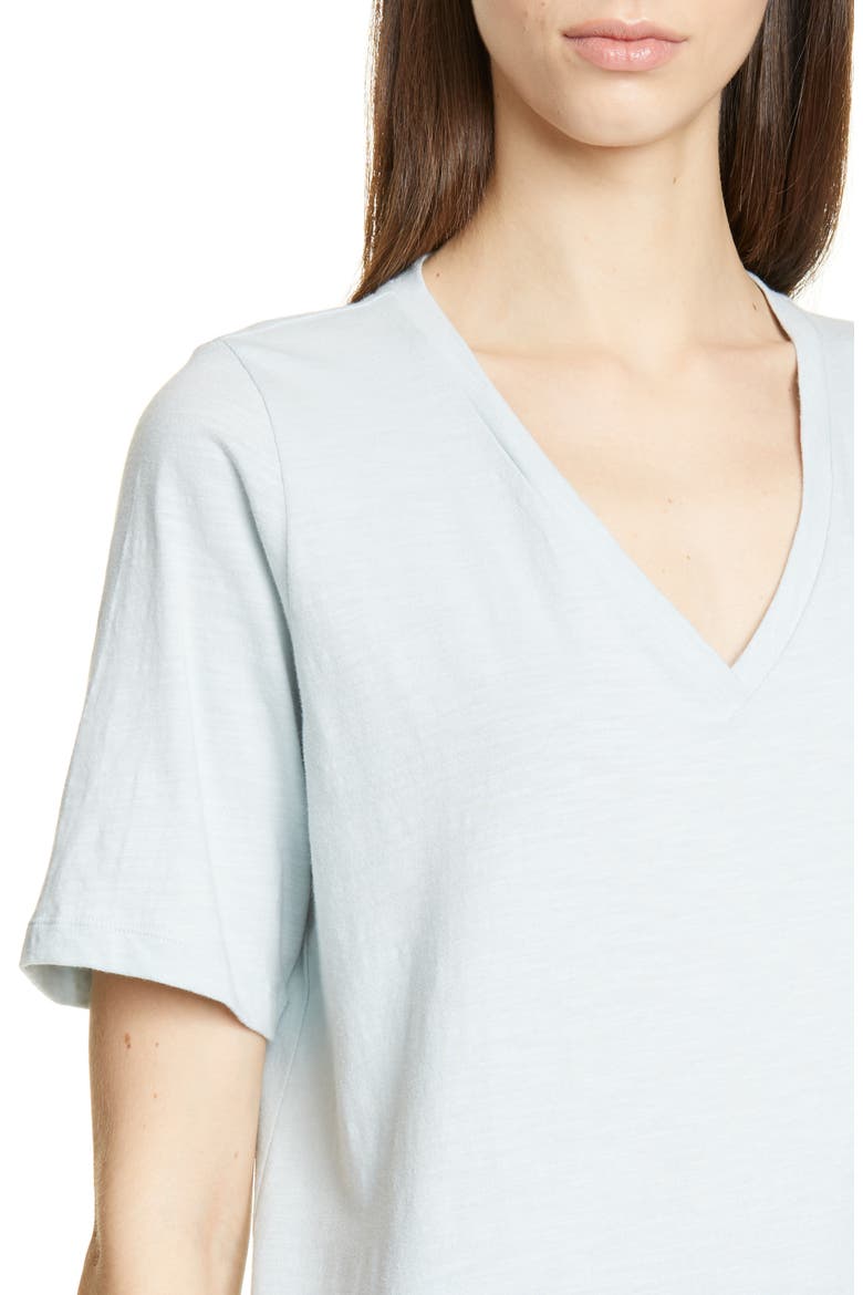 V-Neck Organic Cotton Tee, Alternate, color, CORNFLOWER