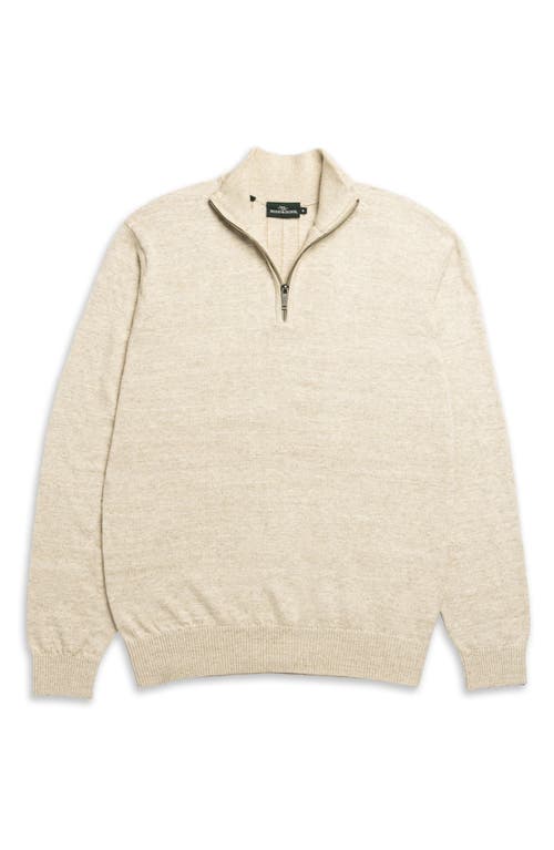 Rodd & Gunn Fortrose Cotton Quarter Zip Sweater In Brown