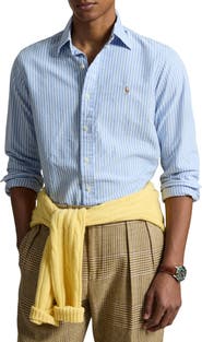 Polo Ralph Lauren Classic Fit Stripe Cotton Seersucker Button-Down Shirt