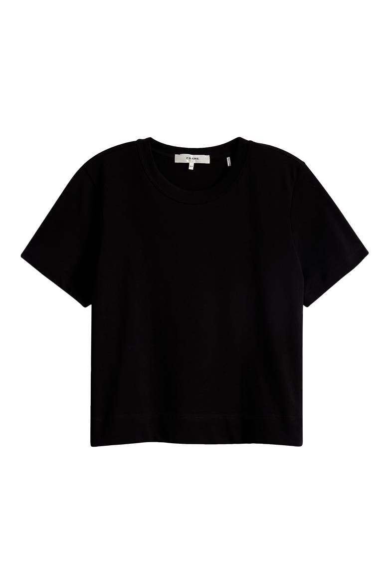 The Boxy Crop T-Shirt, Main, color, BLACK