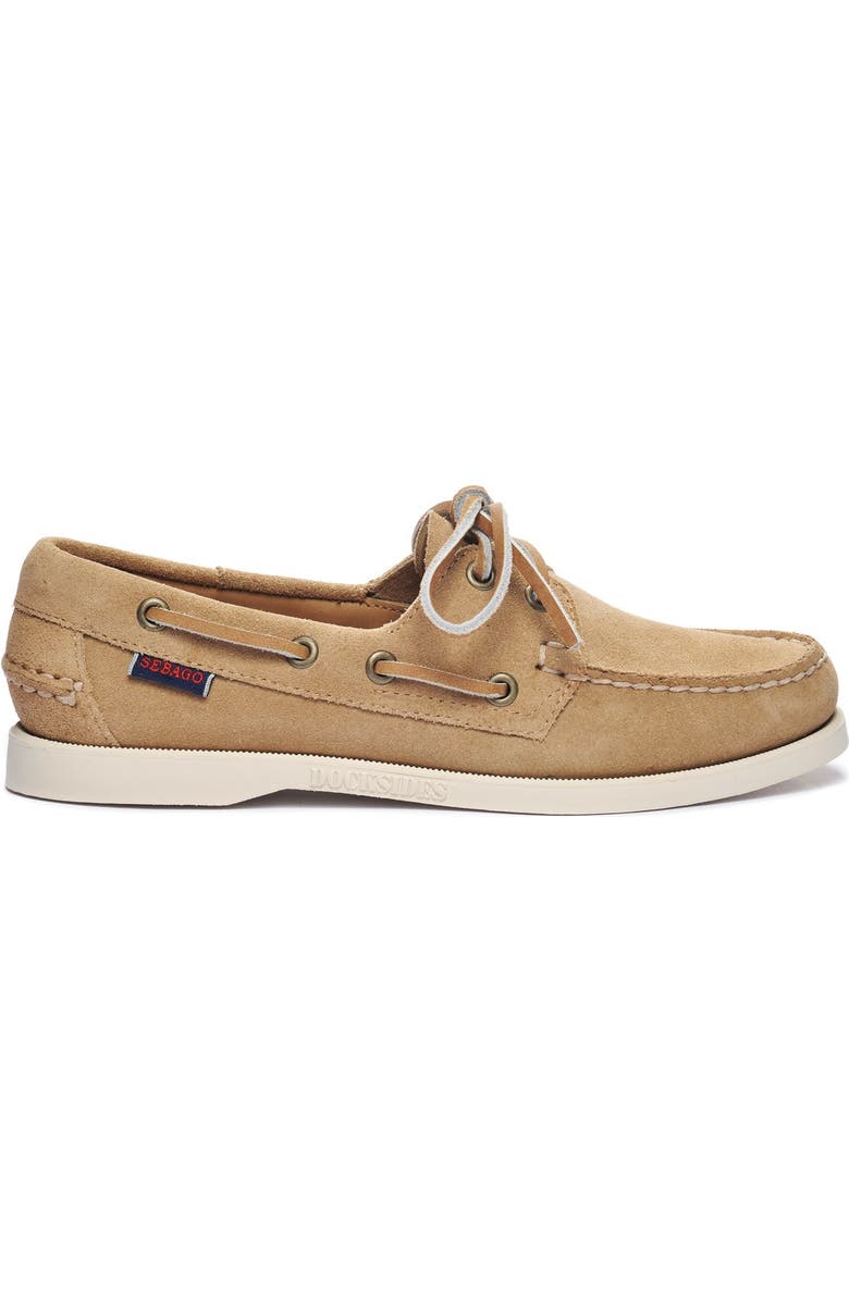 Sebago Portland Roughout Boat Shoes, Main, color, Beige Camel
