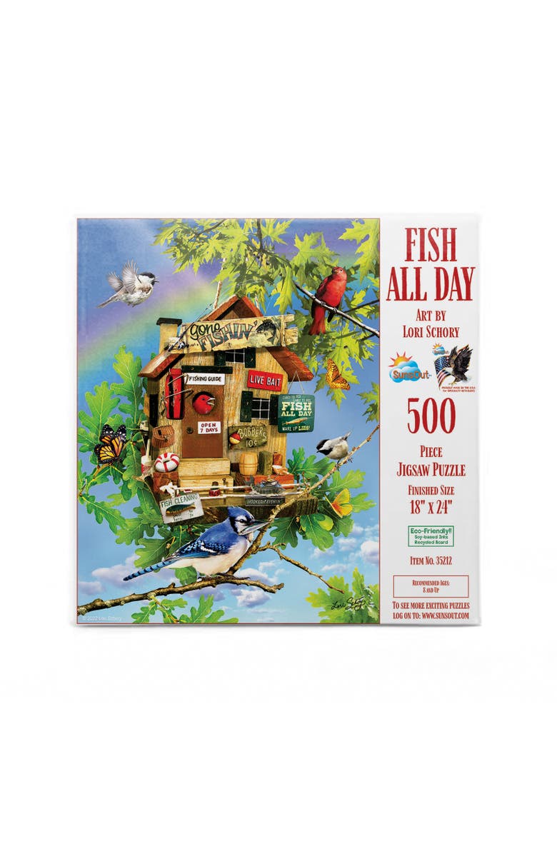 Sunsout Fish All Day 500 piece Jigsaw Puzzle for Adults, Alternate, color, Multicolor