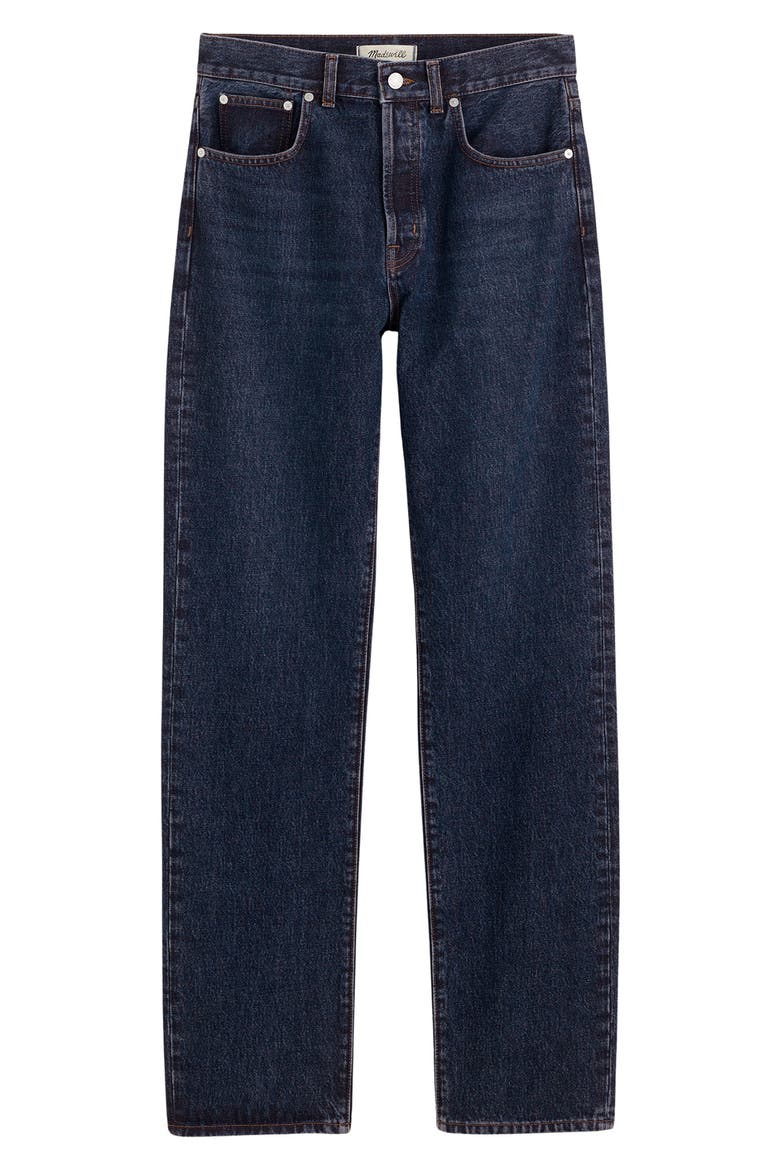 Longline Straight Leg Jeans, Alternate, color, RINSE WASH