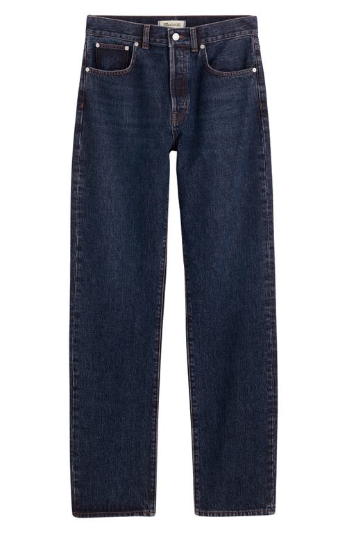 Madewell Longline Straight Leg Jeans In Blue