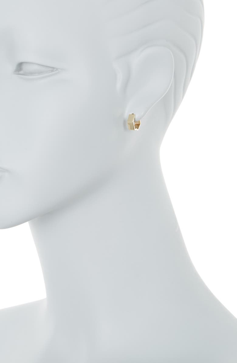 Ember Fine Jewelry 14K Yellow Gold Geometric Huggie Hoop Earrings, Alternate, color,
