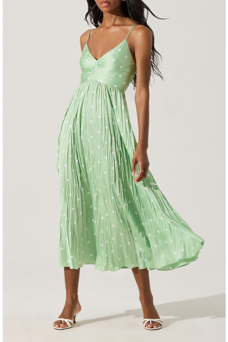 Maeve Midi Dress, Main, color, MINT POLKA