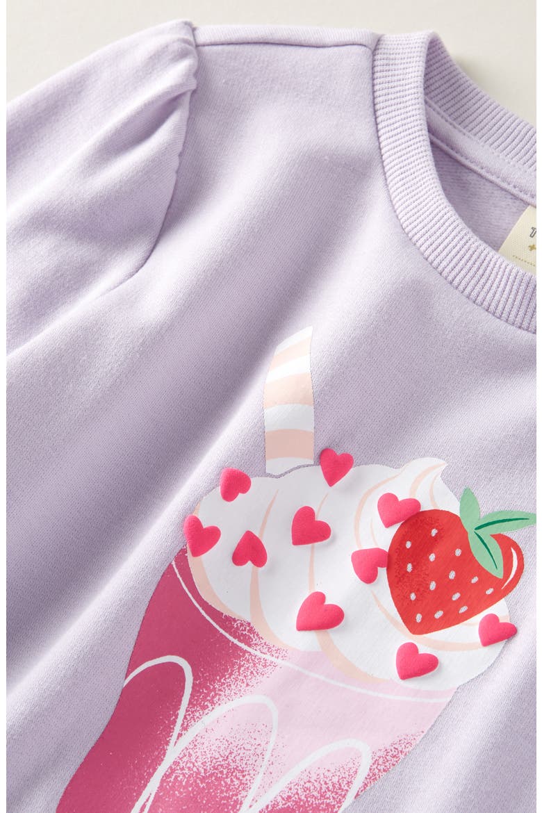 Kids' Milk Shake Long Sleeve Graphic T-Shirt, Alternate, color, PURPLE PETAL MILK SHAKE