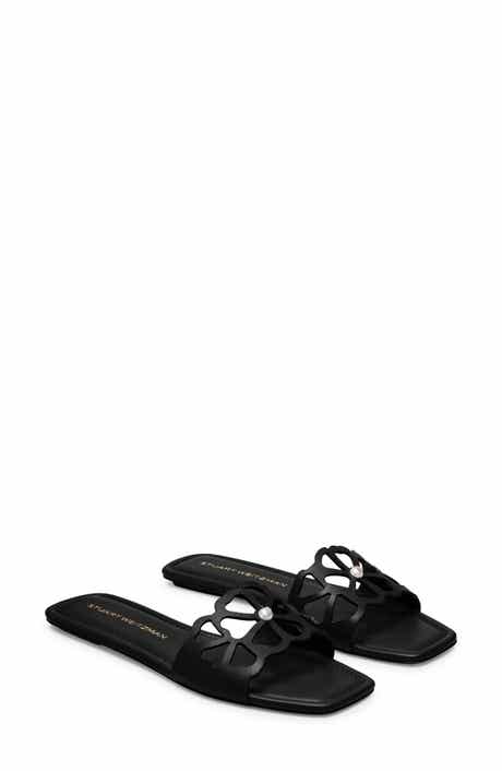 Stuart Weitzman Jasmine Cutout Slide Sandal