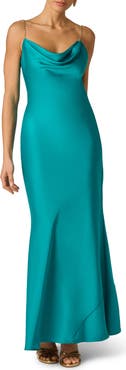 Adrianna Papell Stretch Satin Mermaid Gown