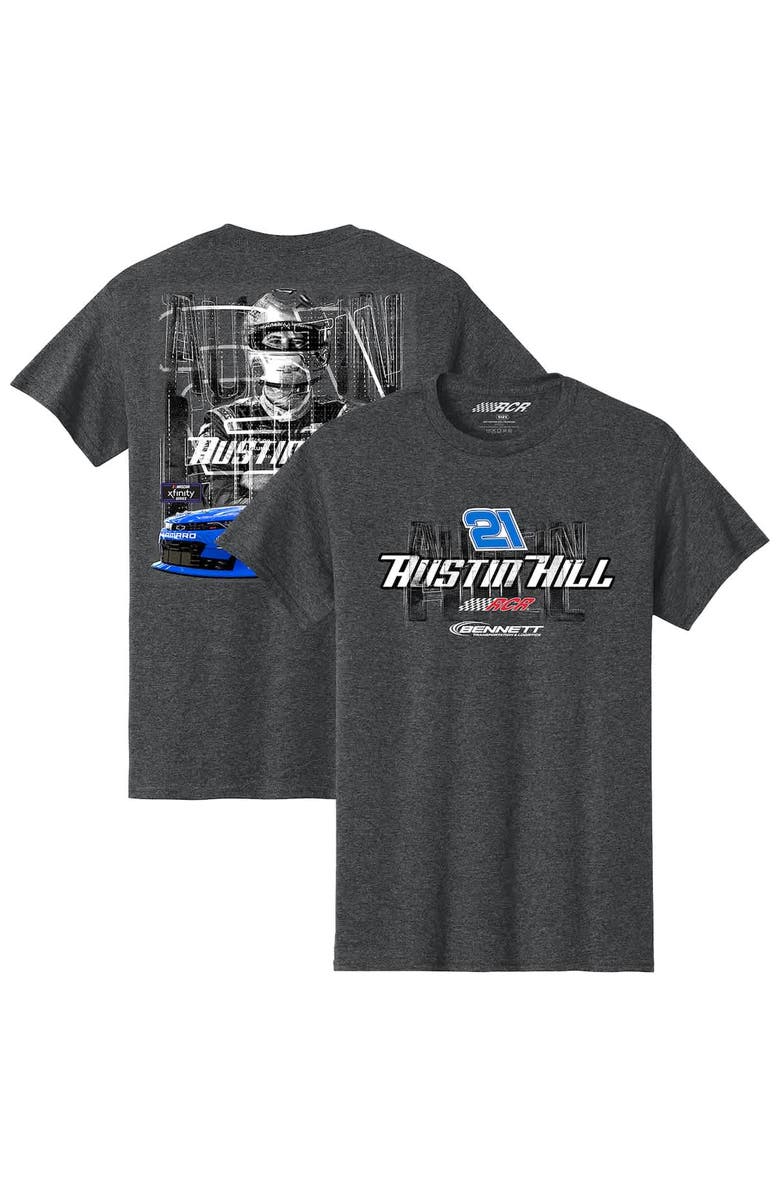 NASCAR Men's Richard Childress Racing Team Collection Heather Charcoal Austin Hill Bennett Car T-Shirt, Alternate, color, Heather Charcoal