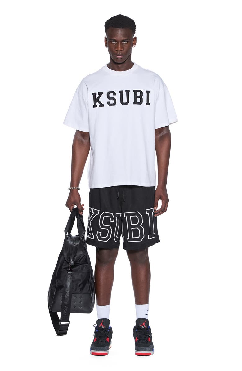 Ksubi Touchdown Appliqué T-Shirt, Alternate, color, Off White