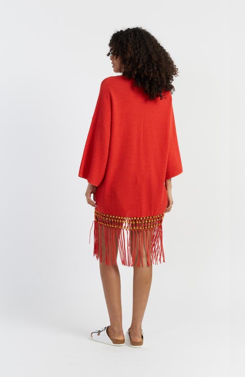 Chinti & Parker Terracotta Laura Whitmore Beaded Kaftan