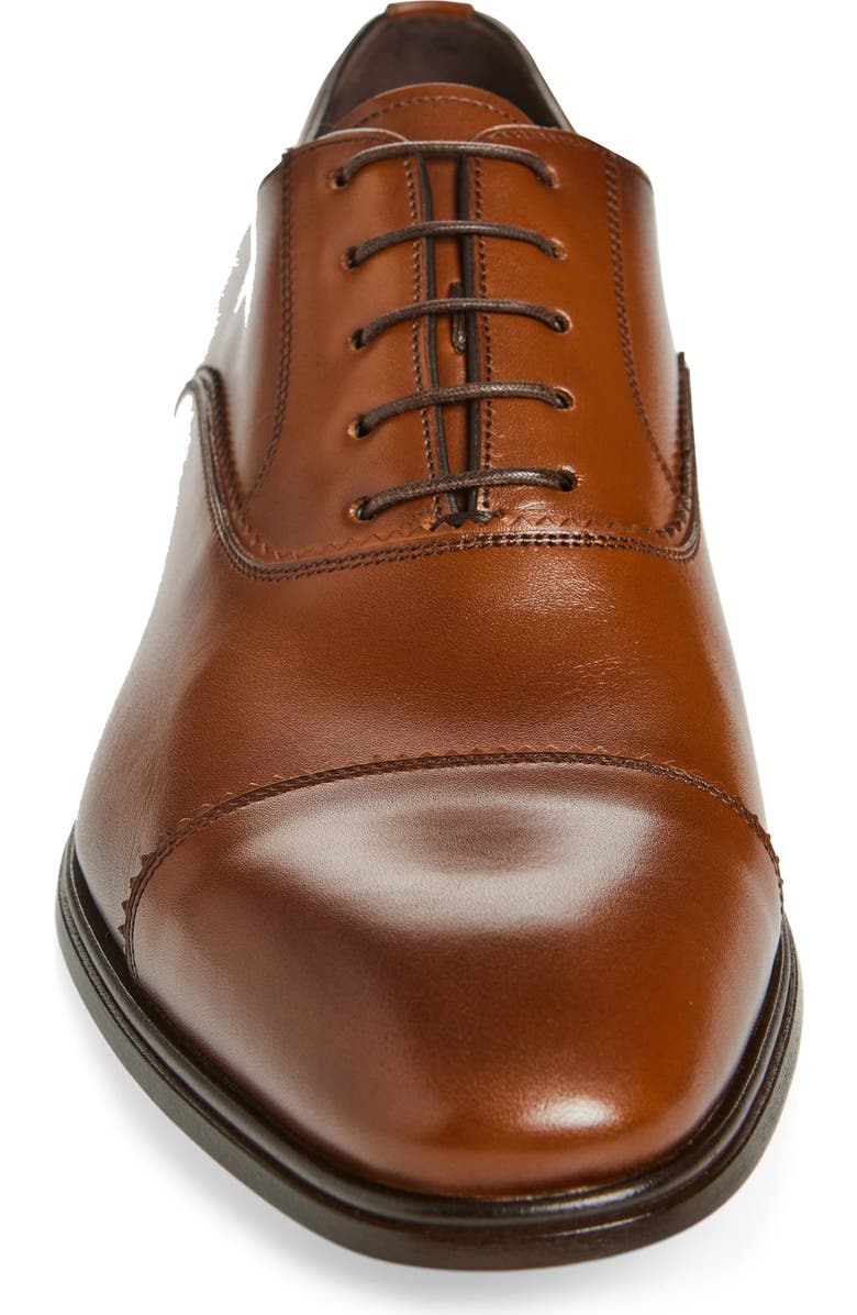 FERRAGAMO Boston Cap Toe Oxford, Alternate, color, Brown