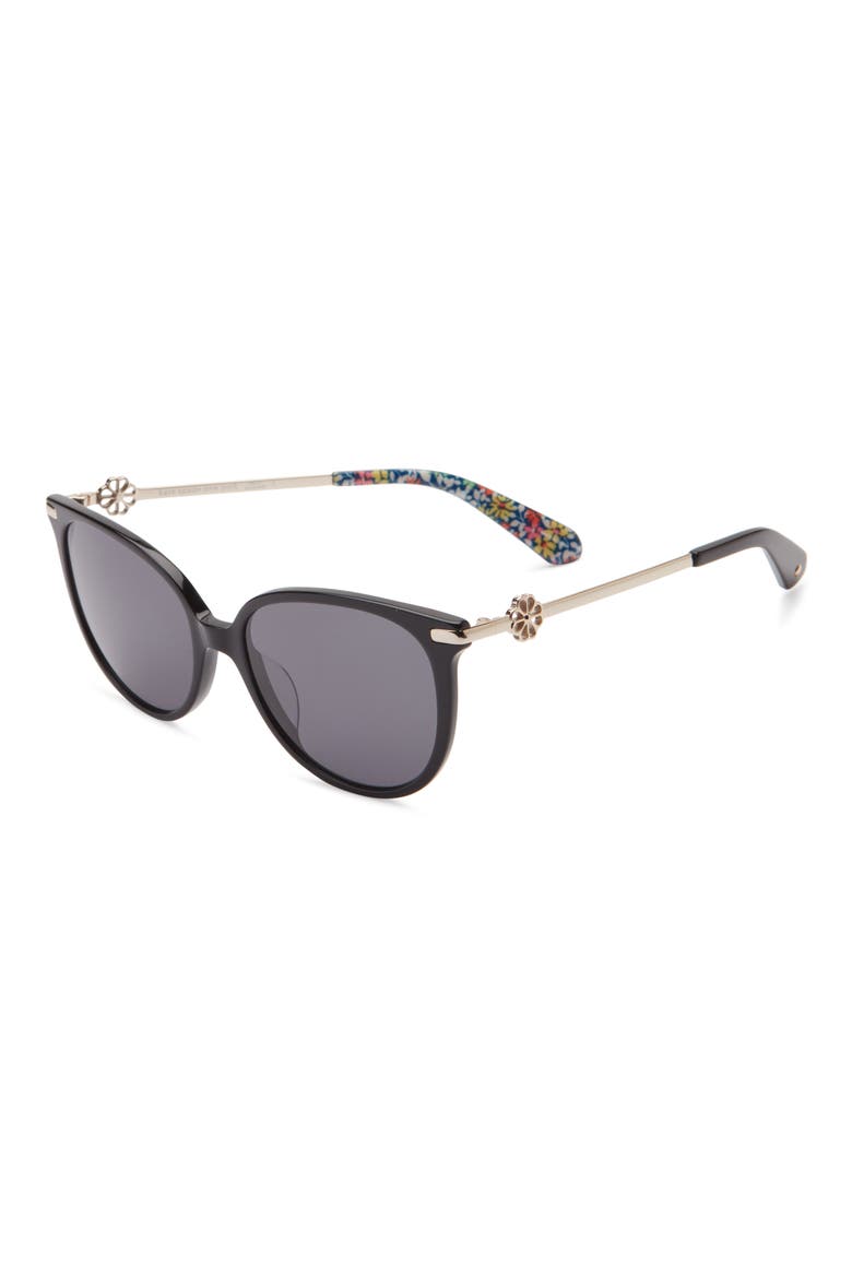 kristinags 54mm cat eye sunglasses, Alternate, color, BLACK